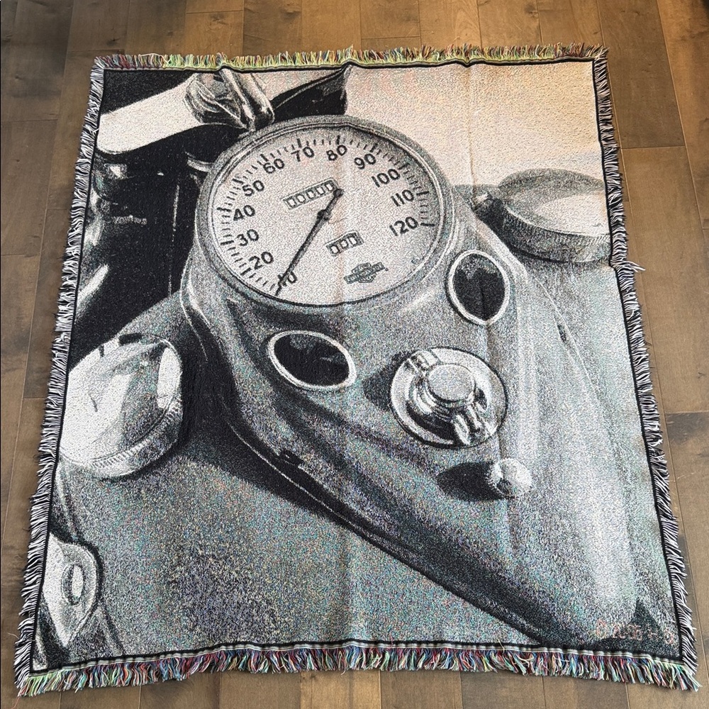 2006 Harley Davidson Motorcycle Tapestry Throw Blanket